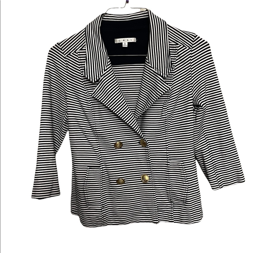 CAbi Striped Nautical Blazer- Size Small